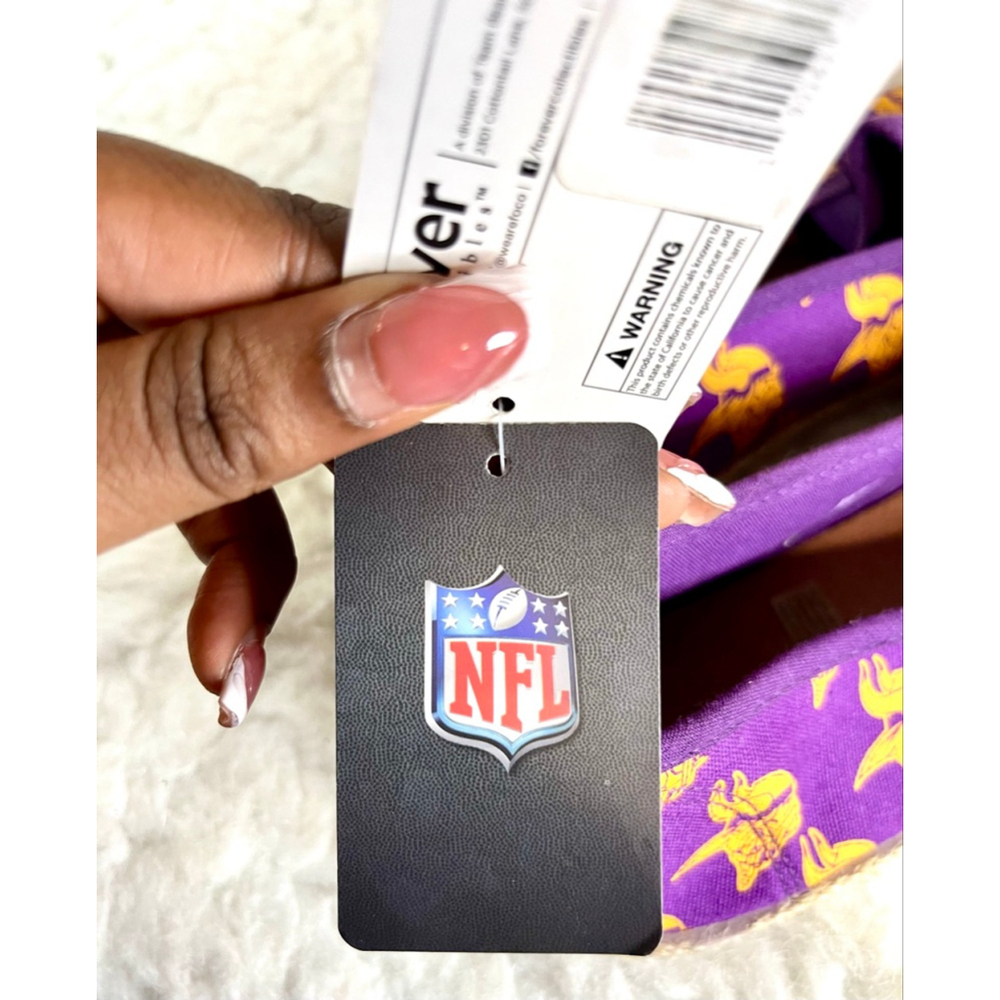 NWT FOCO NFL Women's Minnesota Vikings Espadrille Canvas Shoe Size L (9-10) - Picture 4 of 8